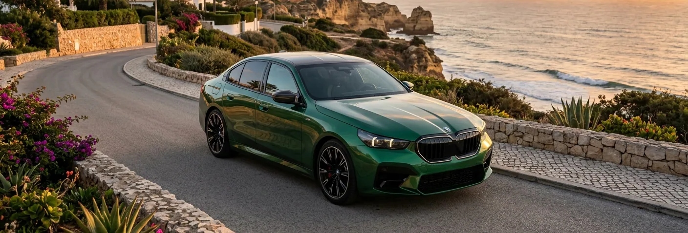 Driving a REV rental along the Algarve coast